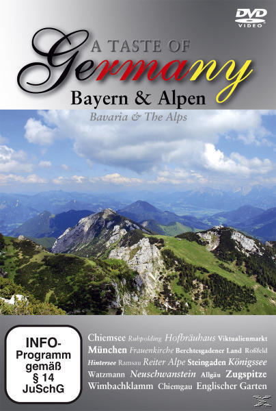 DVD-Cover einer deutschen Landschaft mit Bergen und einem See.