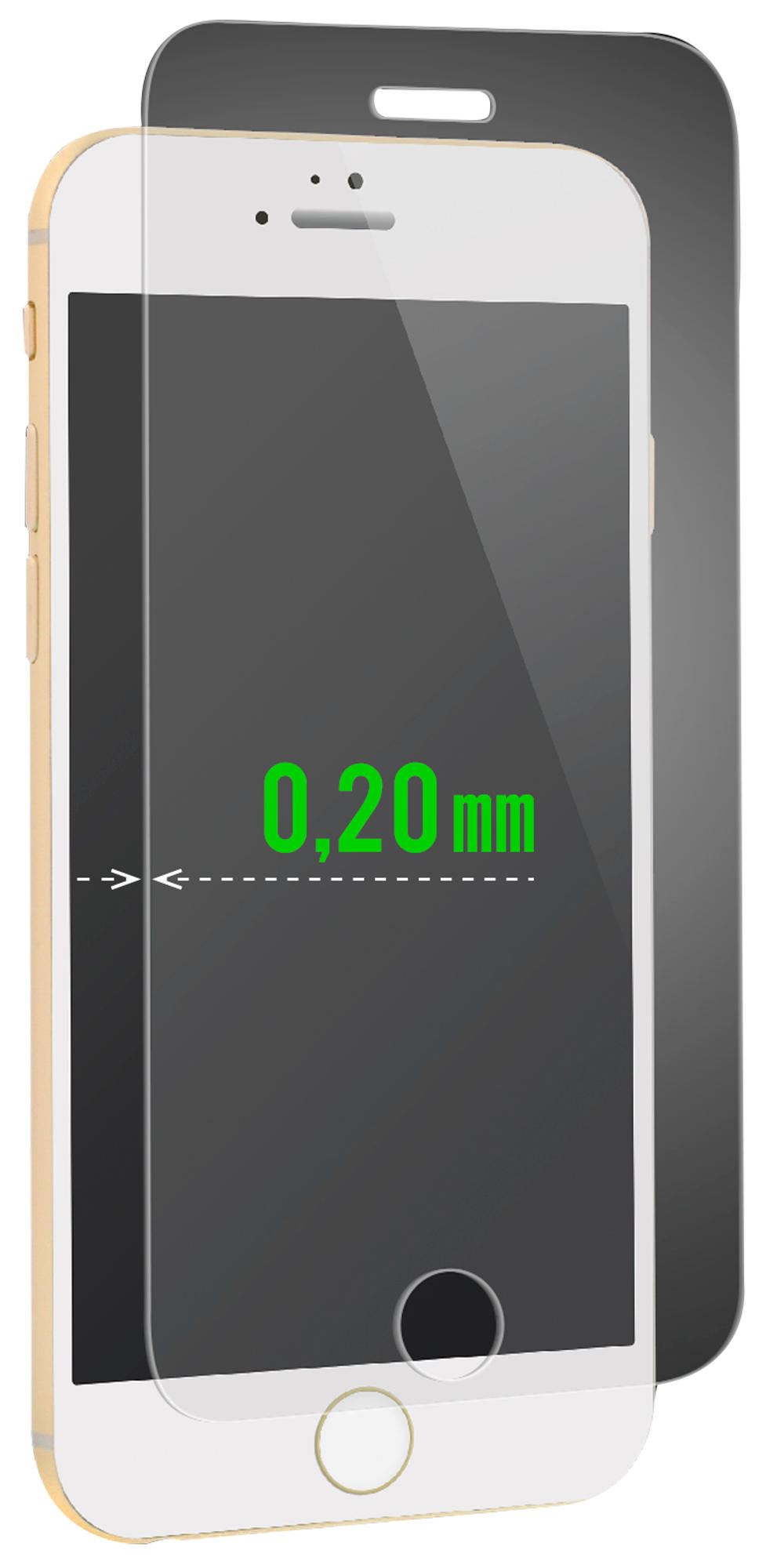 SCUTES DELUXE 96224 Schutzglas (für Apple iPhone 6, iPhone 6s)