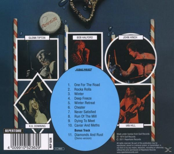 Albumcover: Bandmitglieder, Trackliste und ein blauer Kreis.