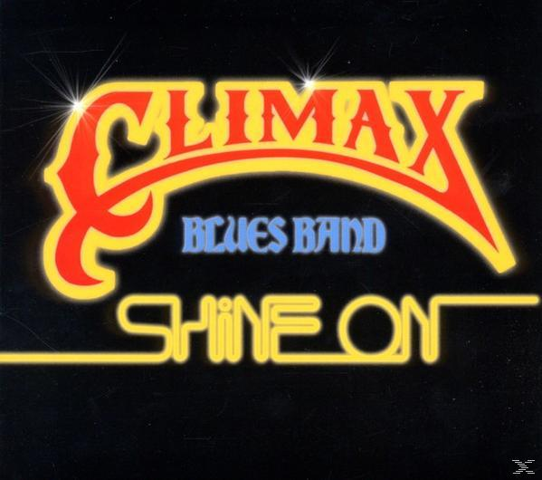 Album borítója a 'Climax Blues Band' és a 'Shine On' szavakkal, neon stílusban.
