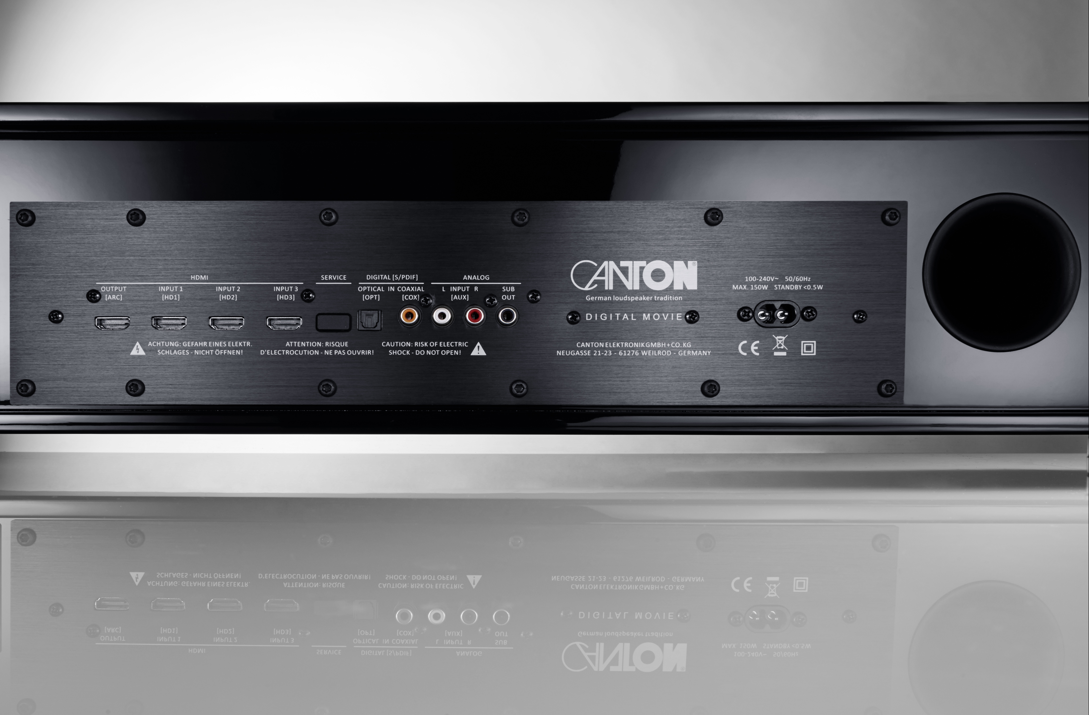 CANTON DM 90.3, Soundbase, Schwarz/Seidenmatt