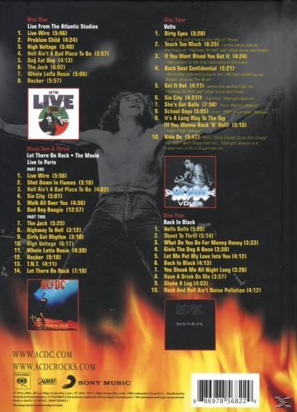 Albumcover mit Titellisten, einem Bandmitglied-Bild und Album-Artwork. Der Hintergrund ist ein feuriges Design.