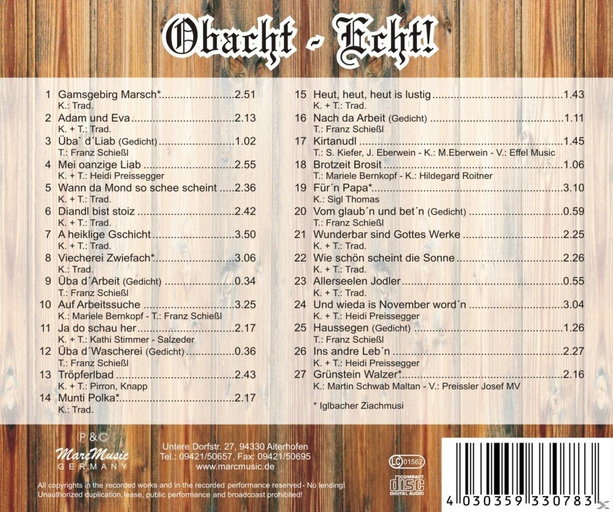 VARIOUS - Obacht-Echt  - (CD)
