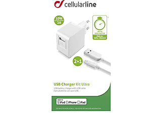 CELLULARLINE Lightning 2A Kablo ve Adaptör Seyahat Şarj Cihazı_1