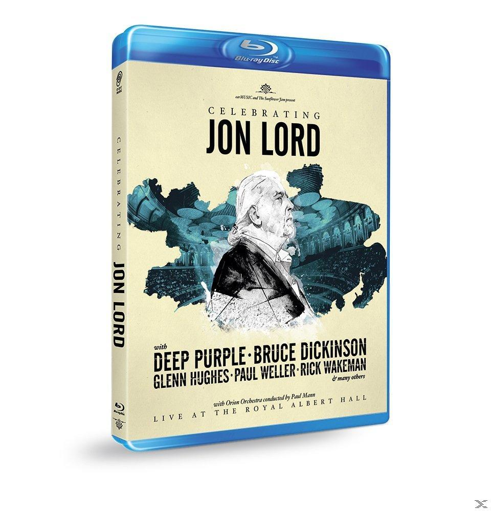 Blu-ray-Disc-Cover mit Musikern und Text, der Jon Lord feiert, live in der Royal Albert Hall.