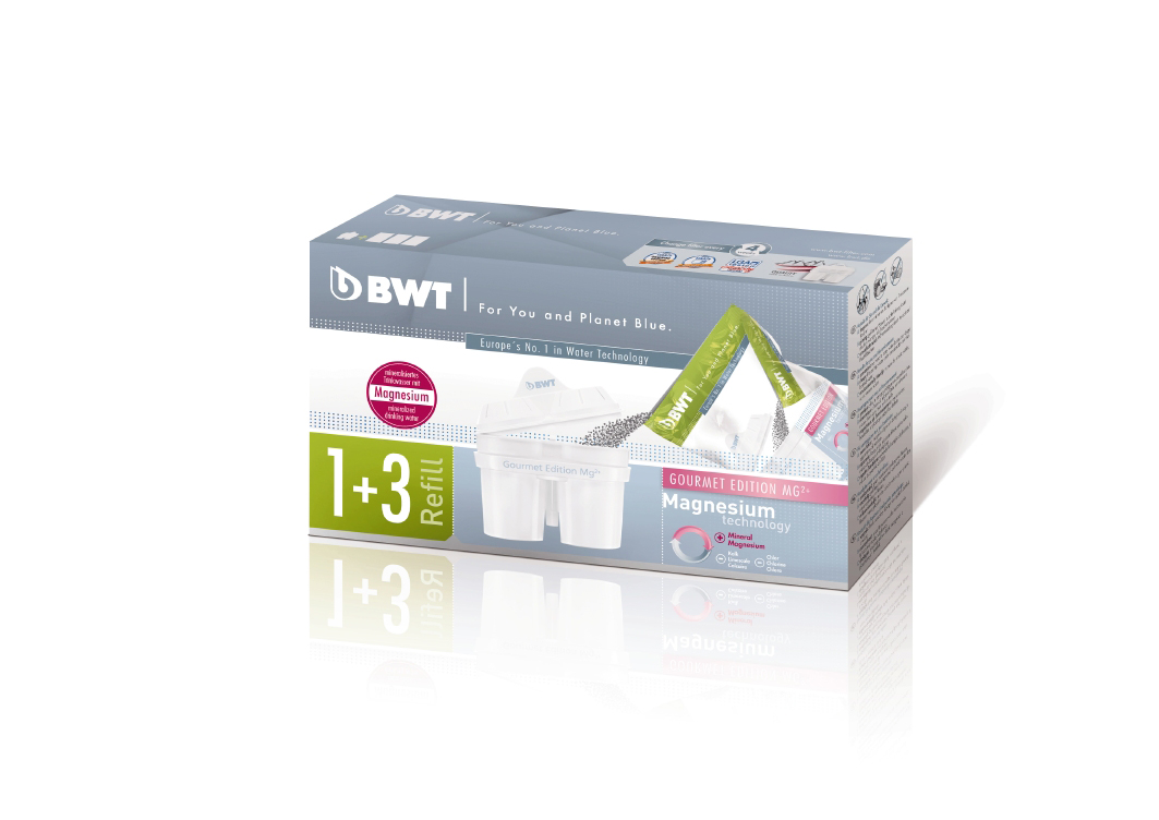 BWT 814544 1+3 Refill Filterkartusche, Longlife MG2+ Weiß