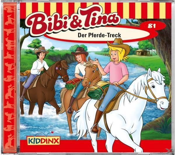 CD-Cover von Bibi & Tina mit Pferden und Kindern vor einem Fluss.