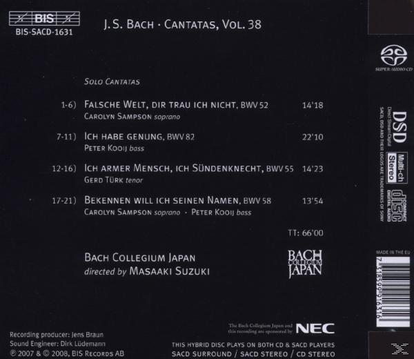 VARIOUS - Sämtliche Kantaten Vol.38  - (SACD Hybrid)