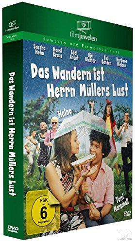 DVD-Cover: Mann und Frau essen, andere Leute im Hintergrund. Titel 'Das Wandern ist Herrn Müllers Lust'.