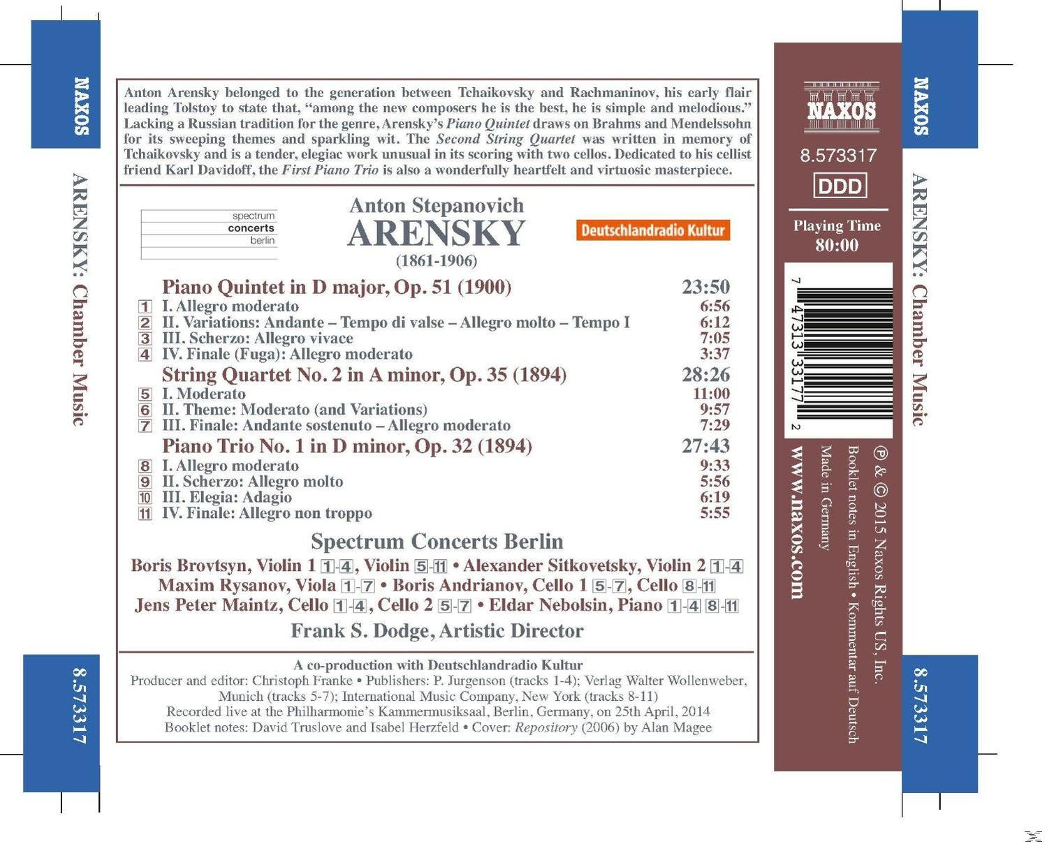 CD-Cover mit Text und Noten. Text auf Deutsch, mit blauem und braunem Rand.