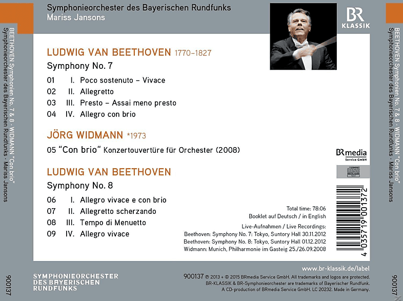 Thumbnail - Mariss Jansons, Symphonieorchester Des Bayerischen Rundfunks - Sinfonien 7 & 8/Con Brio (CD)