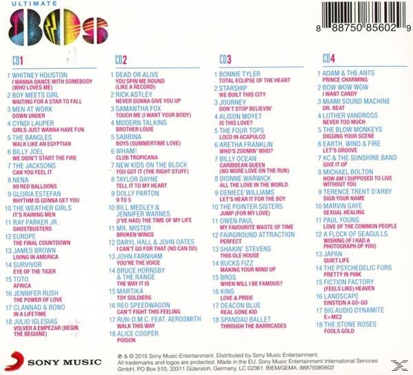Rückseite einer CD, mehrere Titellisten für das Album.
