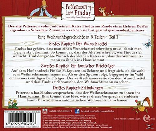 Buchrückseite. Holzgrund mit Text, Illustrationen von Mann und Katze.