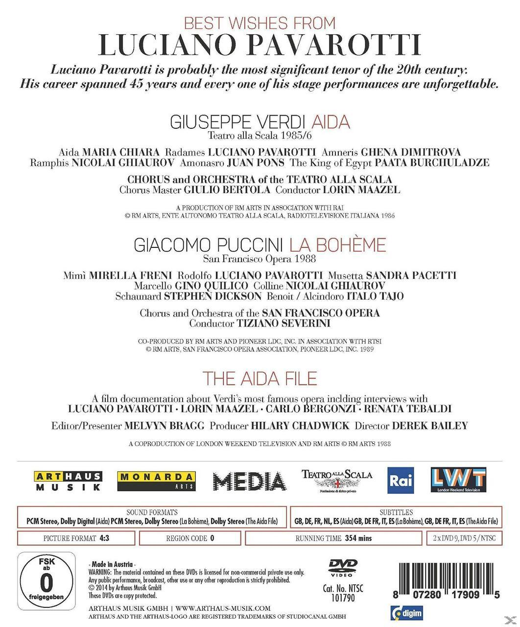 Luciano Pavarotti, VARIOUS, Chorus And Orchestra Of The San Francesco Opera, Orchestra And Chorus Of Teatro Alla Scala - Best Wishes Of Luciano Pavarotti  - (DVD)