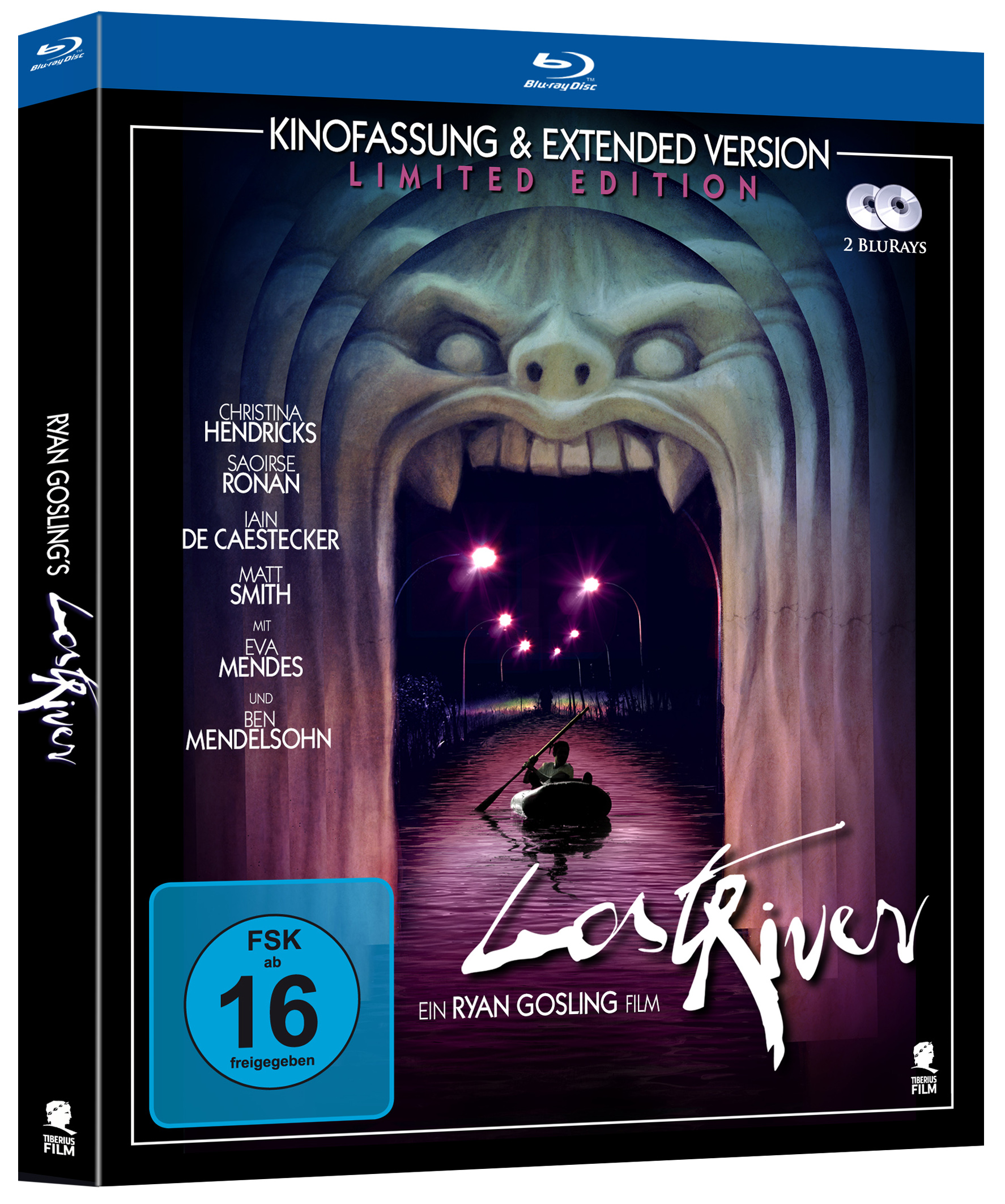 Film-DVD-Cover von *Lost River*. Zeigt einen dunklen Tunnel mit einem Boot und den Filmtitel.