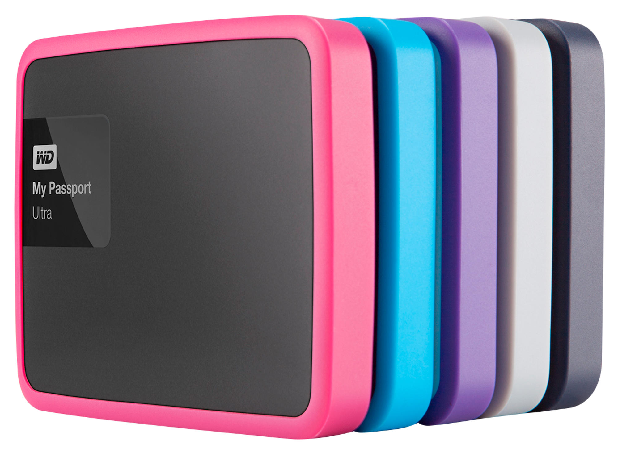 Marco de goma y un cable USB 3.0 - Western Digital Grip Pack para Passport 2tb y 3tb, color gris