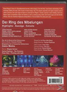 Roter DVD-Umschlag. Listen mit Namen und Text in mehreren Sprachen. Bilder von Aufführungen.