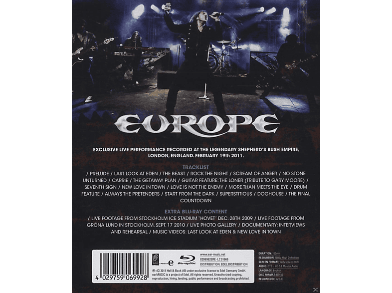Thumbnail - Europe - Live! At Shepherd's Bush, London (Blu-ray)