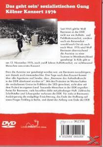 Rückseite einer DVD mit Text und einem Schwarzweißbild einer Person auf der Bühne.