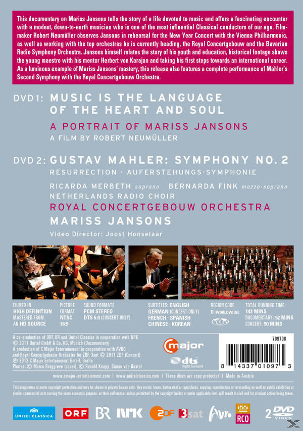 Ricarda Merbeth, Bernarda Fink, Netherlands Language Soul (DVD) Is The - Of Choir, Concertgebouw Radio Royal And Heart Orchestra The Music 