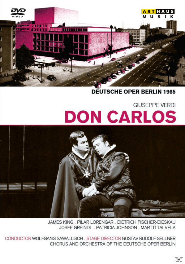 Pilar Dietrich Josef Oper Don Chor Carlos (DVD) Talvela, James King Oper Deutschen Fischer-Dieskau, - Lorengar, Deutschen Der Orchester Berlin, Berlin, Greindl, Patricia - Martti Der Johnson,