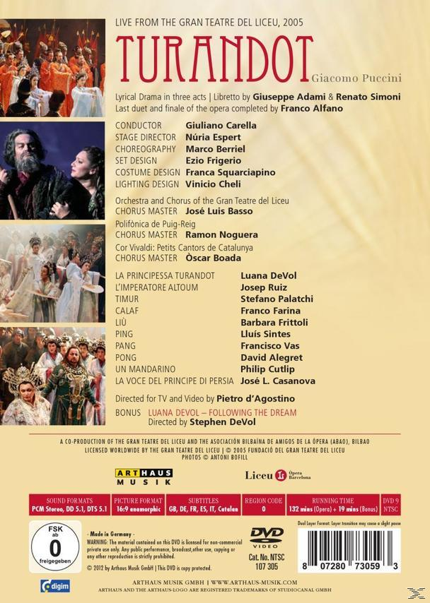 Luana Devol, Josep Ruiz, Stefano Palatchi, Franco Franco Farina, Lluis Sintes, Gran Teatre De Liceu Symphony Orchestra, Barbara Frittoli - Turandot  - (DVD)