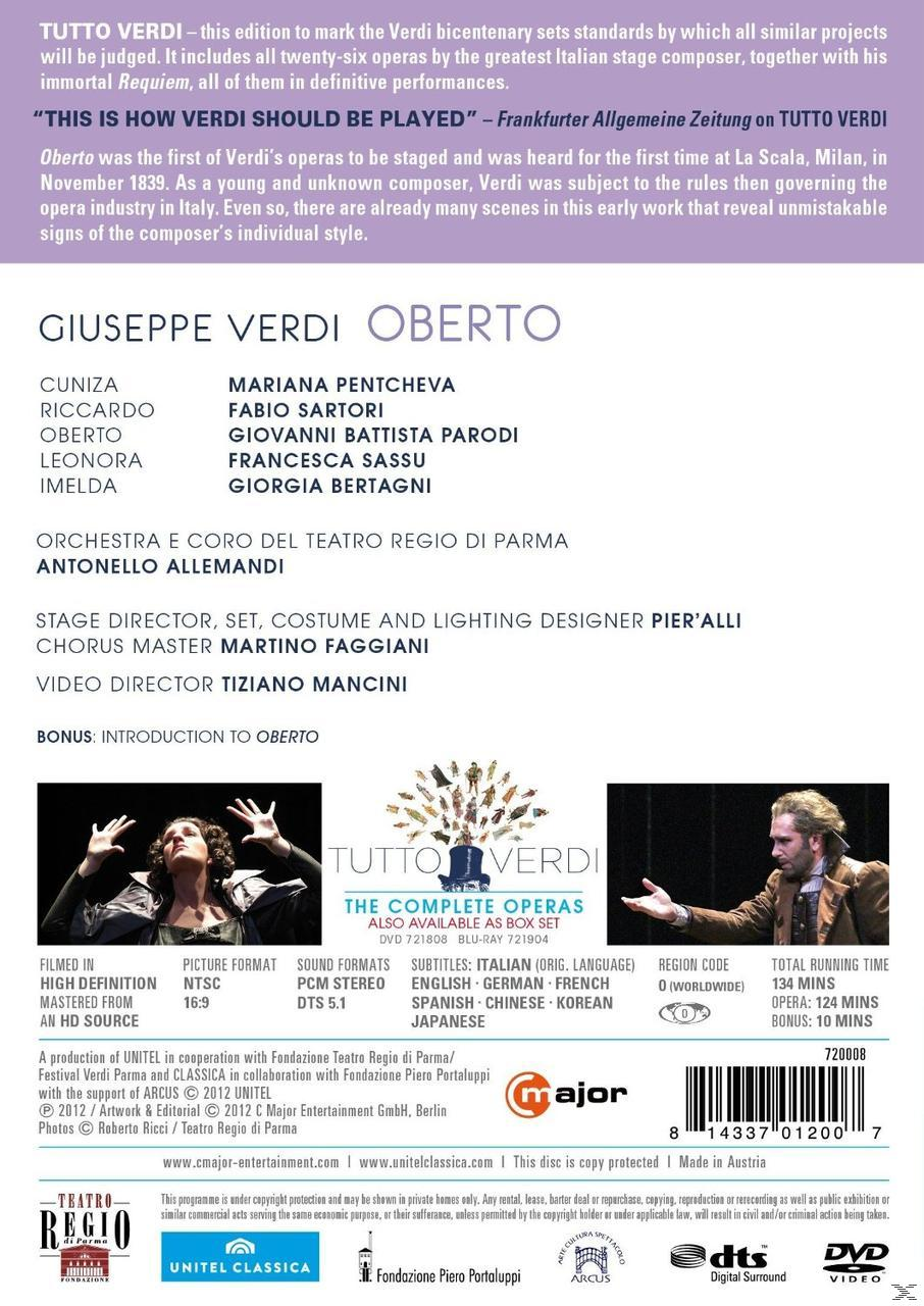 Mariana Pentcheva, Giovanni Battista Parodi, Francesca Sassu, Giorgia Bertagni, Coro Del Teatro Regio Di Parma, Orchestra Del Teatro Regio Di Parma, Fabio Sartori - Oberto  - (DVD)