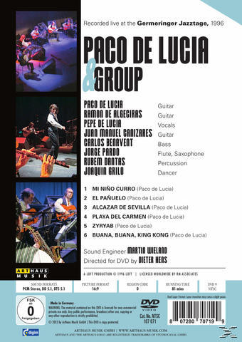 Paco de Lucía, Paco De / Group Lucia - Paco De Lucia: Live At The Germeringer Jazztage  - (DVD)