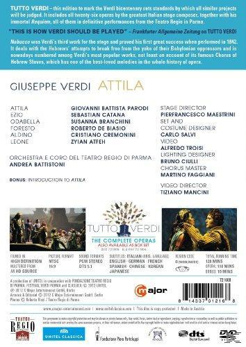 DVD-Cover mit Text und Bildern einer Verdi-Opernaufführung, blauer Hintergrund.