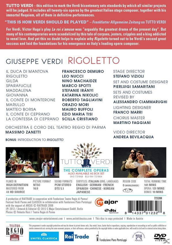 Demuro, Marco Machaidze, Parma, (DVD) Leo Spotti, Del Regio Nucci E Francesco Di - - Rigoletto Teatro Nino Orchestra Stefanie, Iranyi Coro