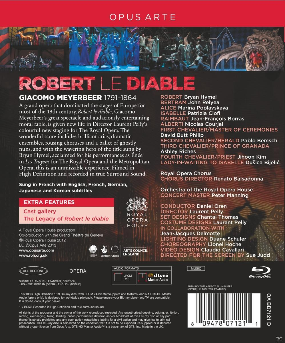DVD-Cover: Robert le Diable. Text und Bilder der Opernproduktion. Blu-ray Disc Logo.