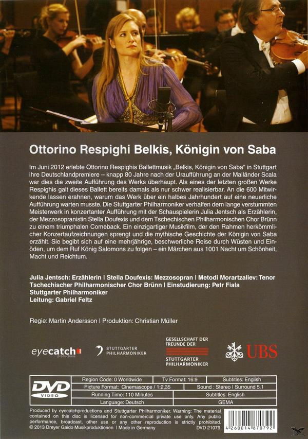Julia Jentsch, Stella Doufexis, Tschechischer Philharmoniker Chor Brünn, Stuttgarter Philharmoniker - Respinghi: Königin Von Saba  - (DVD)