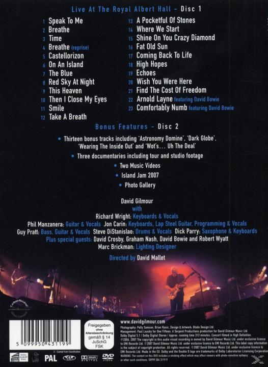 David Gilmour - Remember That Night - Live At The Royal Albert Hall  - (DVD)