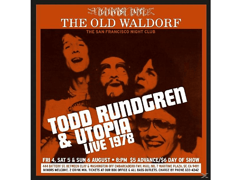 Todd / Utopia Rundgren - Live At Old Waldorf 1978 - (CD)