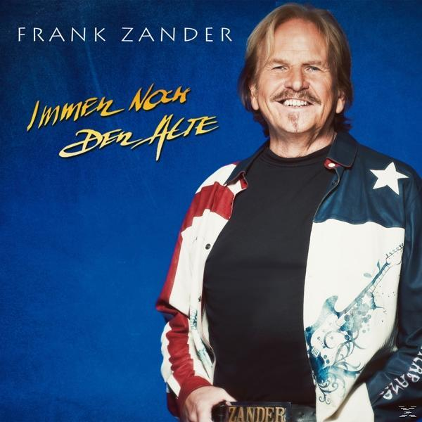 Albumcover: Frank Zander lächelt, trägt eine Jacke mit der amerikanischen Flagge und einem Gitarrendesign.