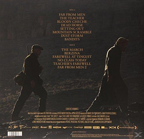 Albumcover eines Films. Zwei Männer gehen auf einem Gelände. Text auf der linken und rechten Seite des Covers.