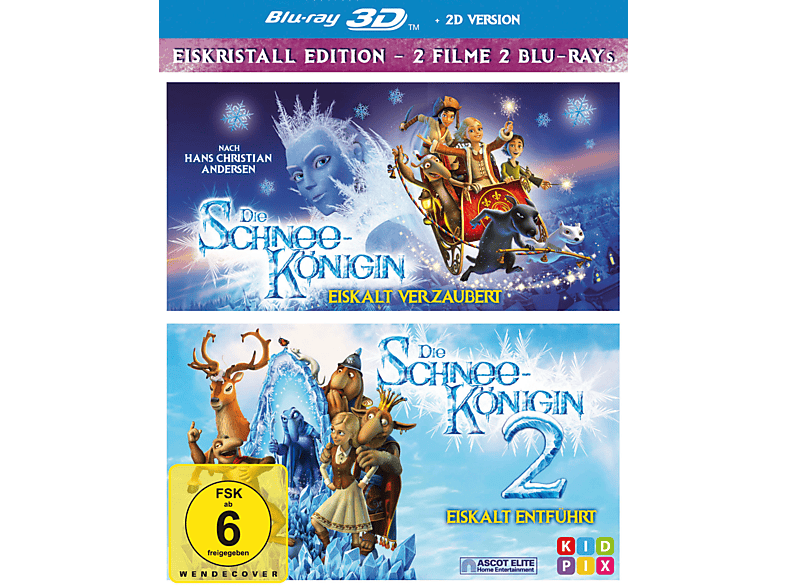 Die Schneekönigin 3D 1+2 (2er Box) 3D Blu-ray (+2D) (FSK: 6)