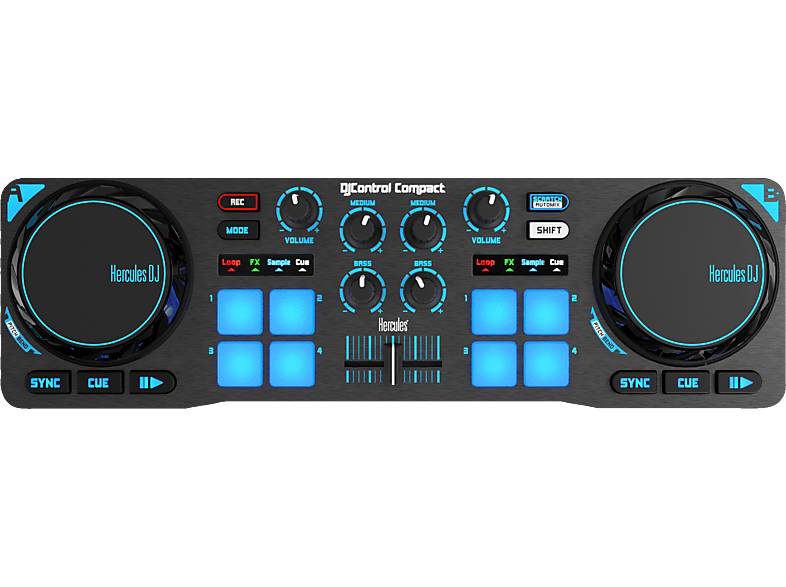 Compact control. DJ Hercules DJCONTROL Compact. DJ контроллер Hercules. Mini DJ Controller.