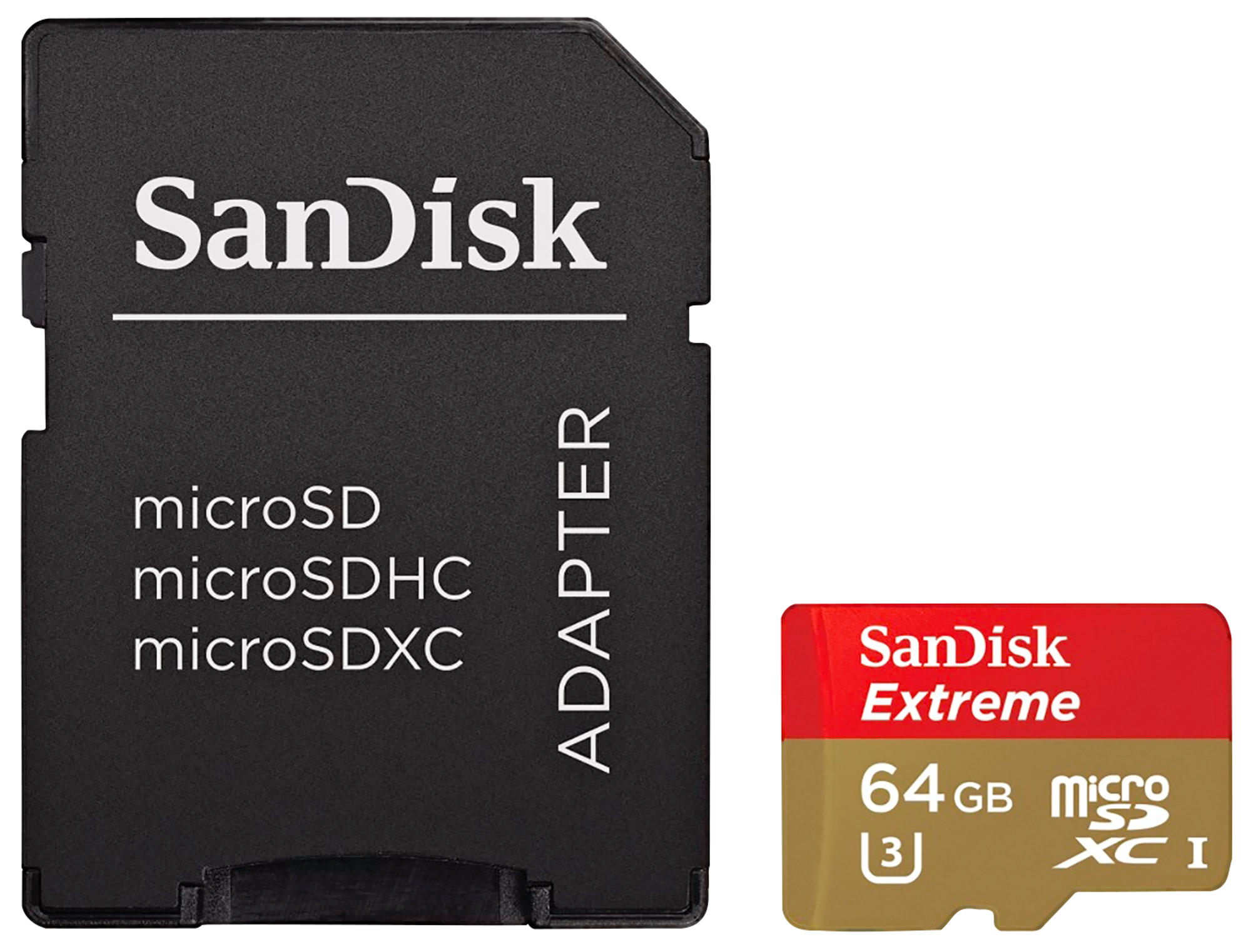SANDISK Extreme, Micro-SDXC Speicherkarte, 64 GB, 90 Mbit/s