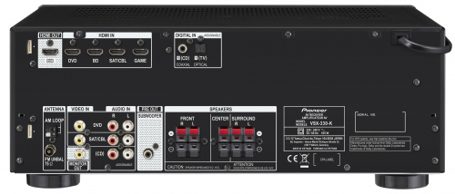 PIONEER VSX-330K AV-Receiver (5 Kanäle, 105 Watt pro Kanal, Schwarz)