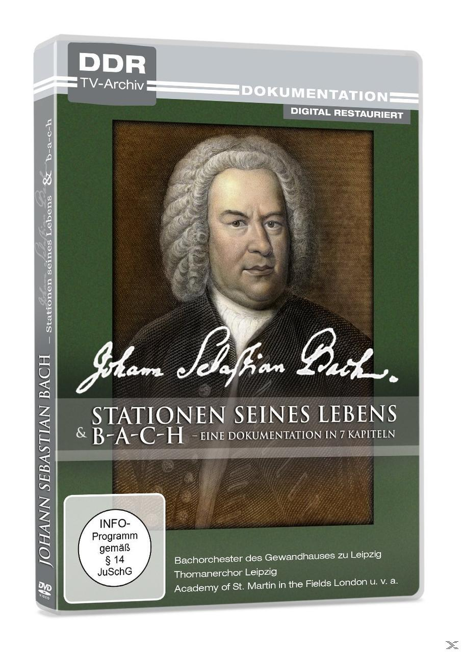 DVD-Cover mit Johann Sebastian Bach. Porträt, Text und dunkler grüner Hintergrund. Es ist eine Dokumentation.