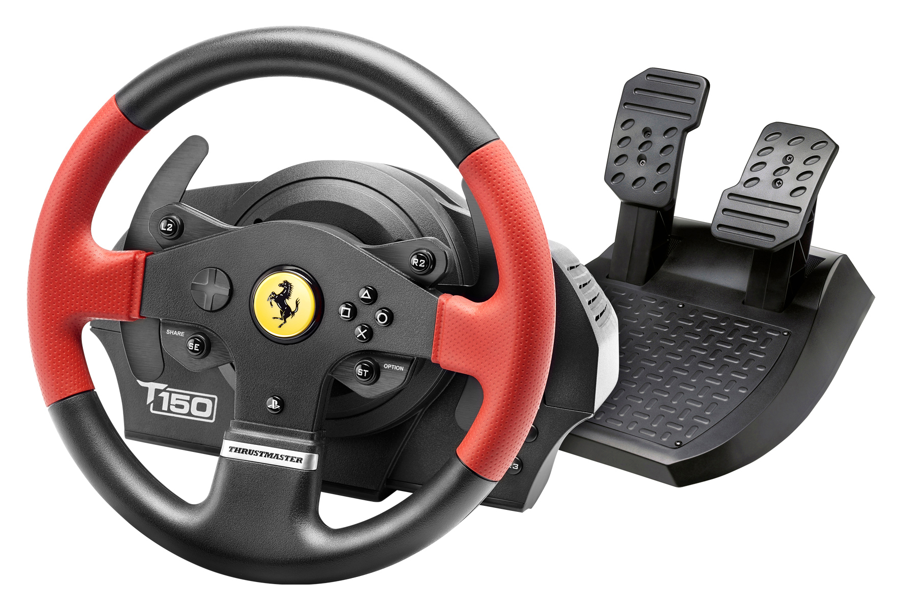 THRUSTMASTER T150 Ferrari Edition (Lenkrad inkl. 2-Pedalset, PS4 / PS3 / PC) Lenkrad inkl. Pedalset