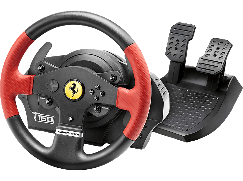 THRUSTMASTER T150 Ferrari Edition (Lenkrad inkl. 2-Pedalset, PS4 / PS3 / PC)  Lenkrad inkl. Pedalset, Schwarz, Rot online kaufen