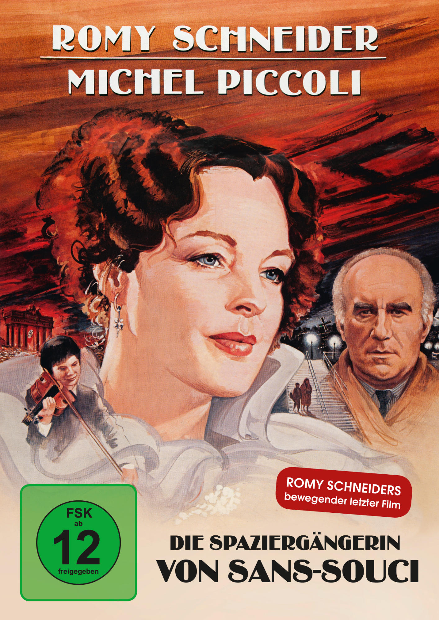 DVD-Cover mit einer Frau und einem Mann, mit dem Text 'Die Spaziergängerin von Sans-Souci'.