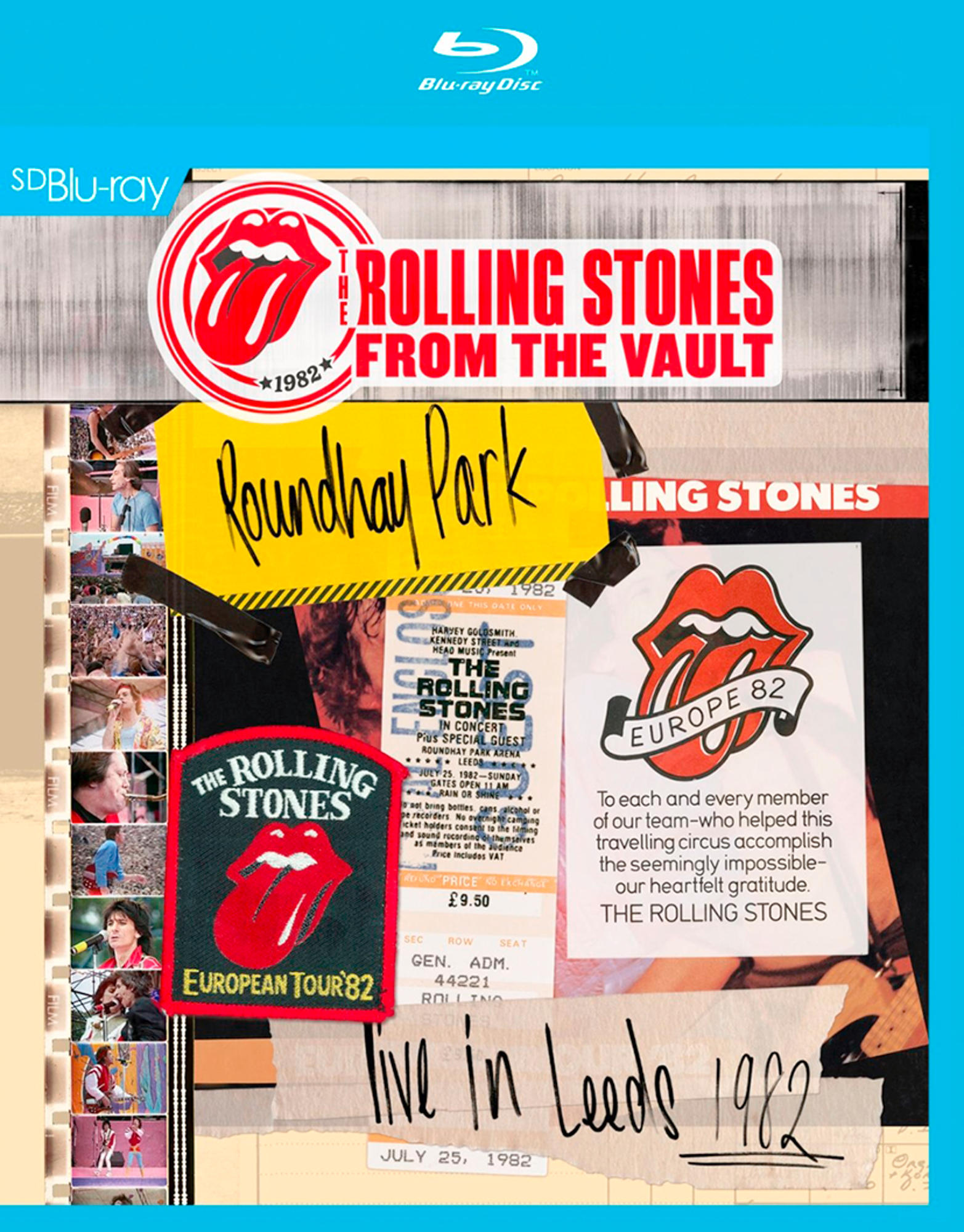 Ein Blu-ray-Disc-Cover mit Text und mehreren Bildern und Logos.
