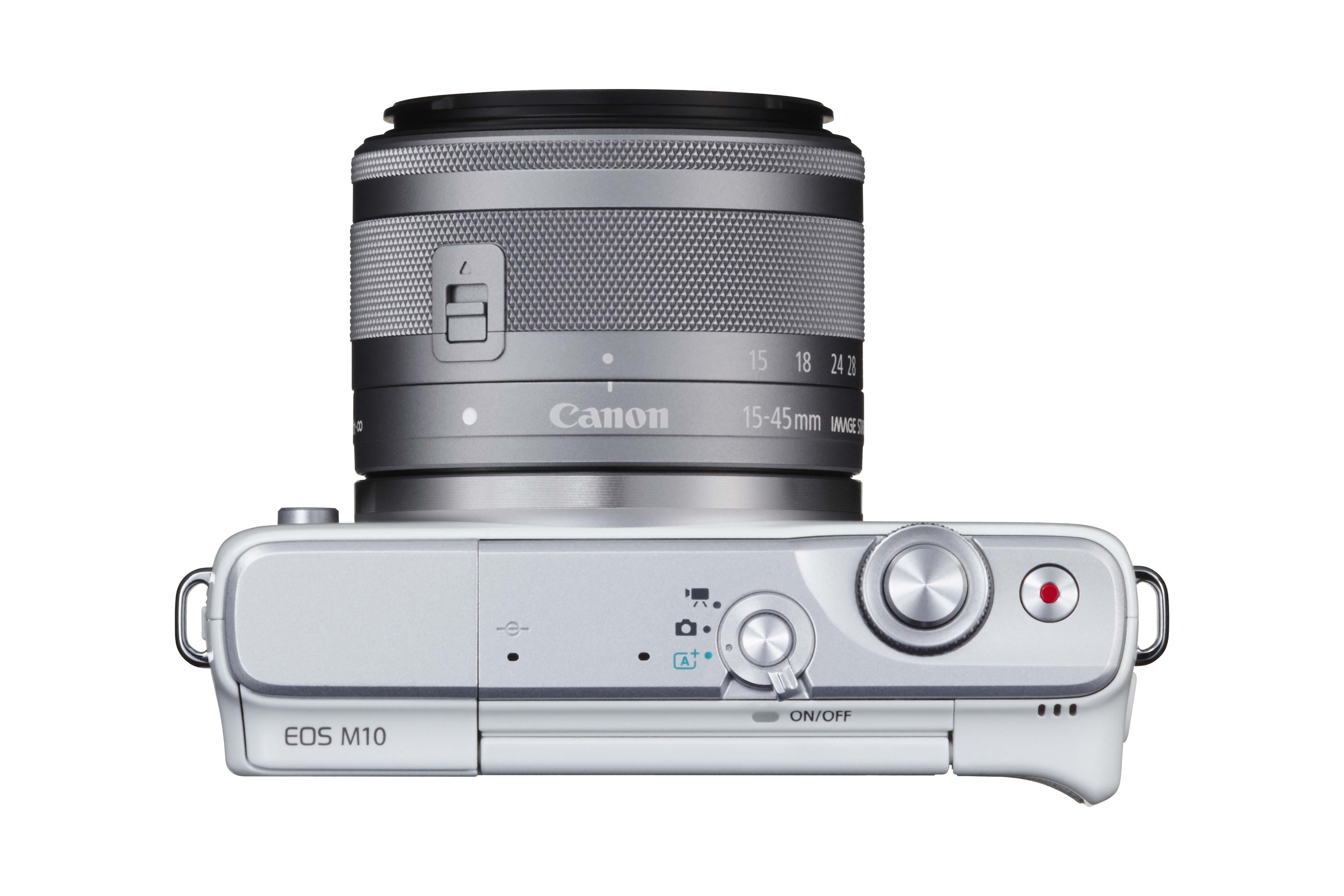 CANON EOS M10 STM Kit Systemkamera mit Objektiv 15-45 mm, 7,5 cm Display Touchscreen