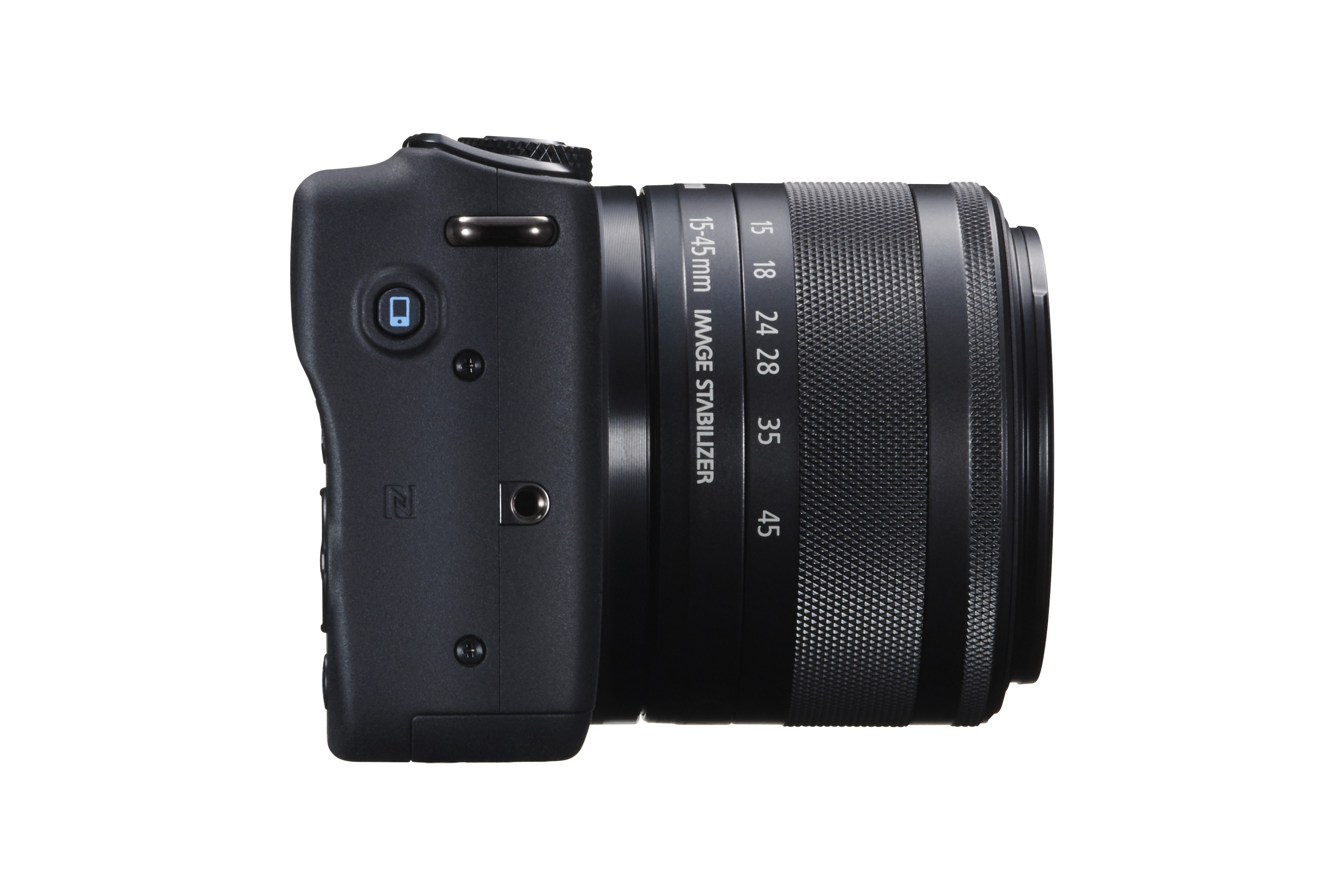 CANON EOS M10 STM Kit Systemkamera mit Objektiv 15-45 mm, 7,5 cm Display Touchscreen