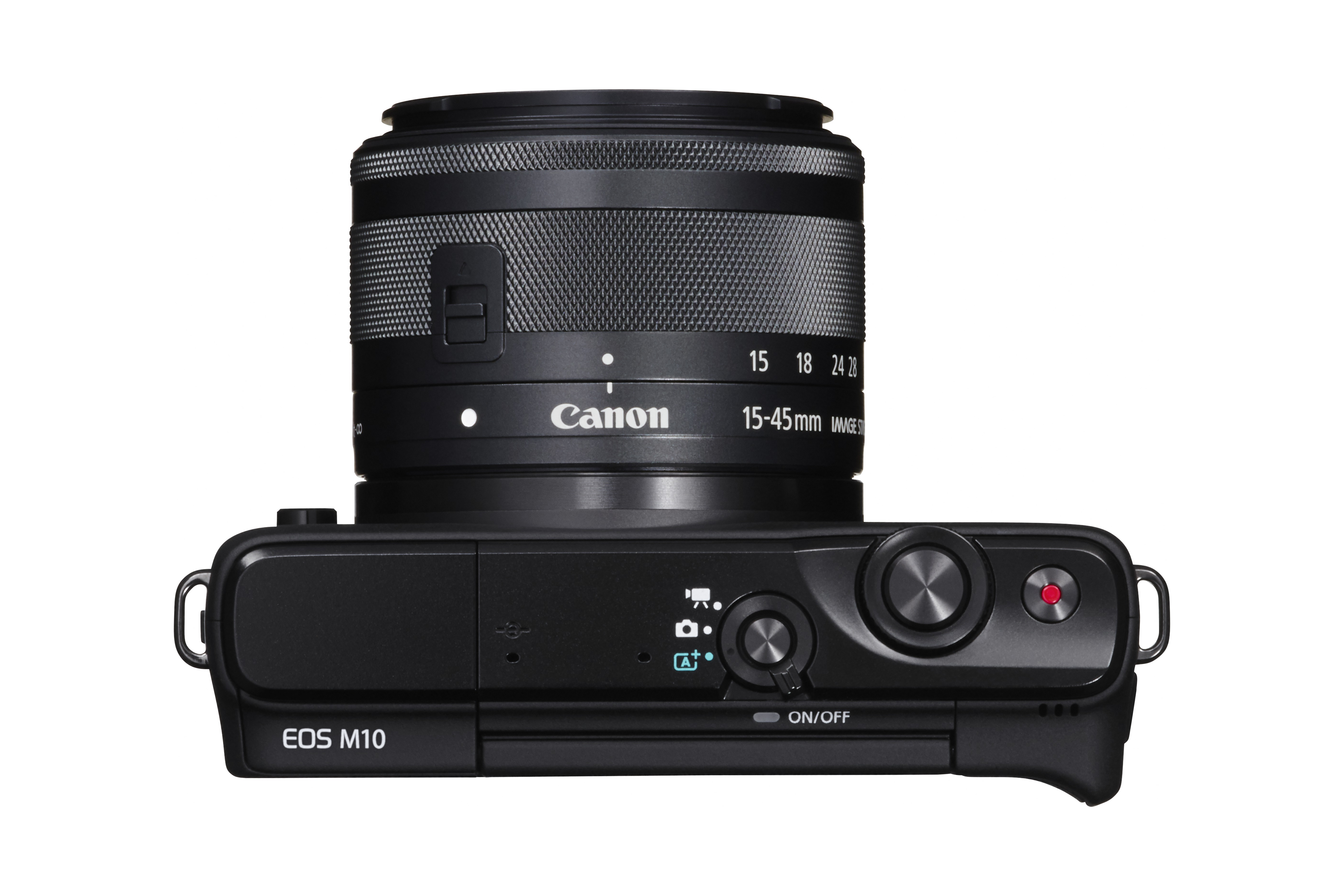 CANON EOS M10 STM Kit Systemkamera mit Objektiv 15-45 mm, 7,5 cm Display Touchscreen