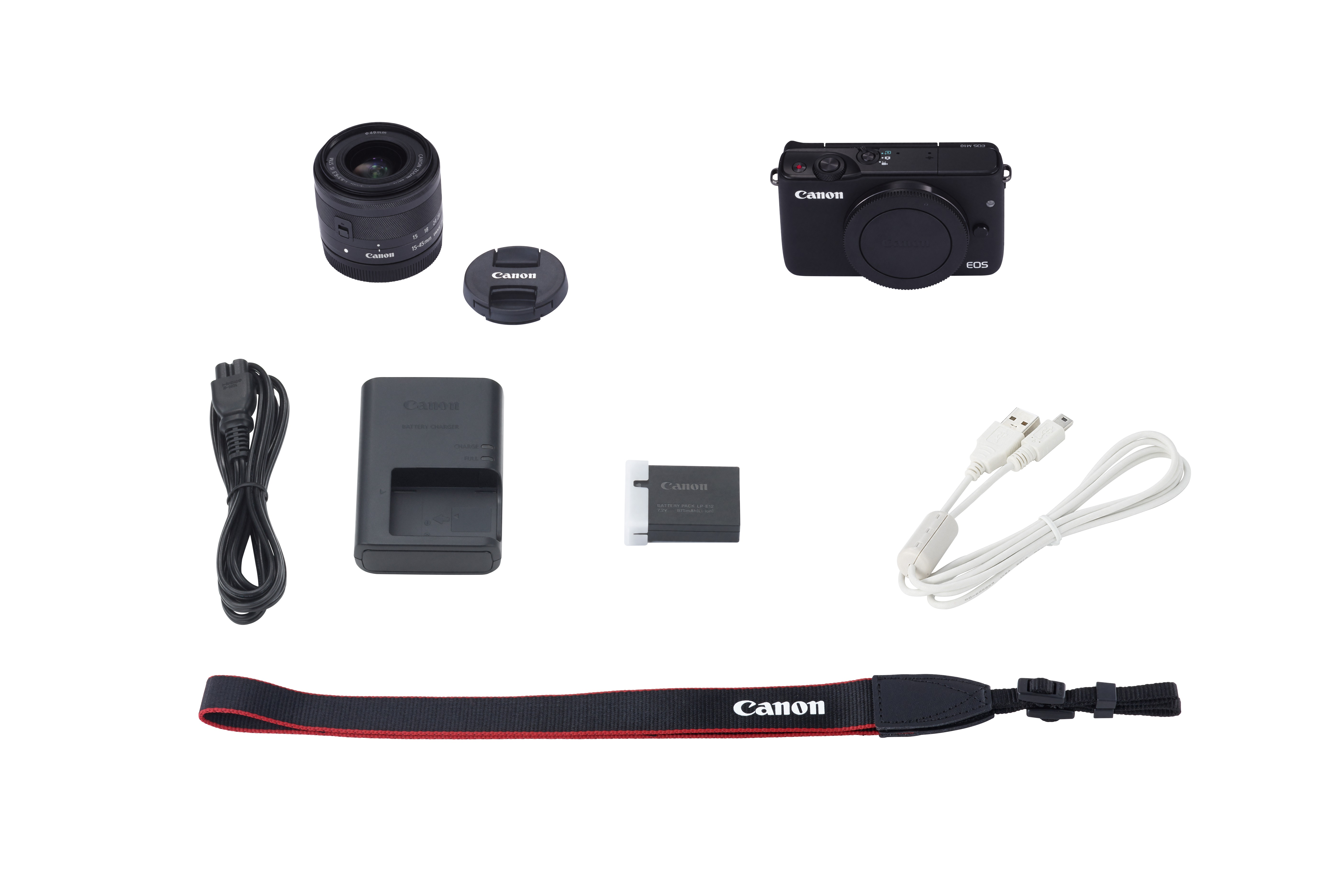 CANON EOS M10 STM Kit Systemkamera mit Objektiv 15-45 mm, 7,5 cm Display Touchscreen