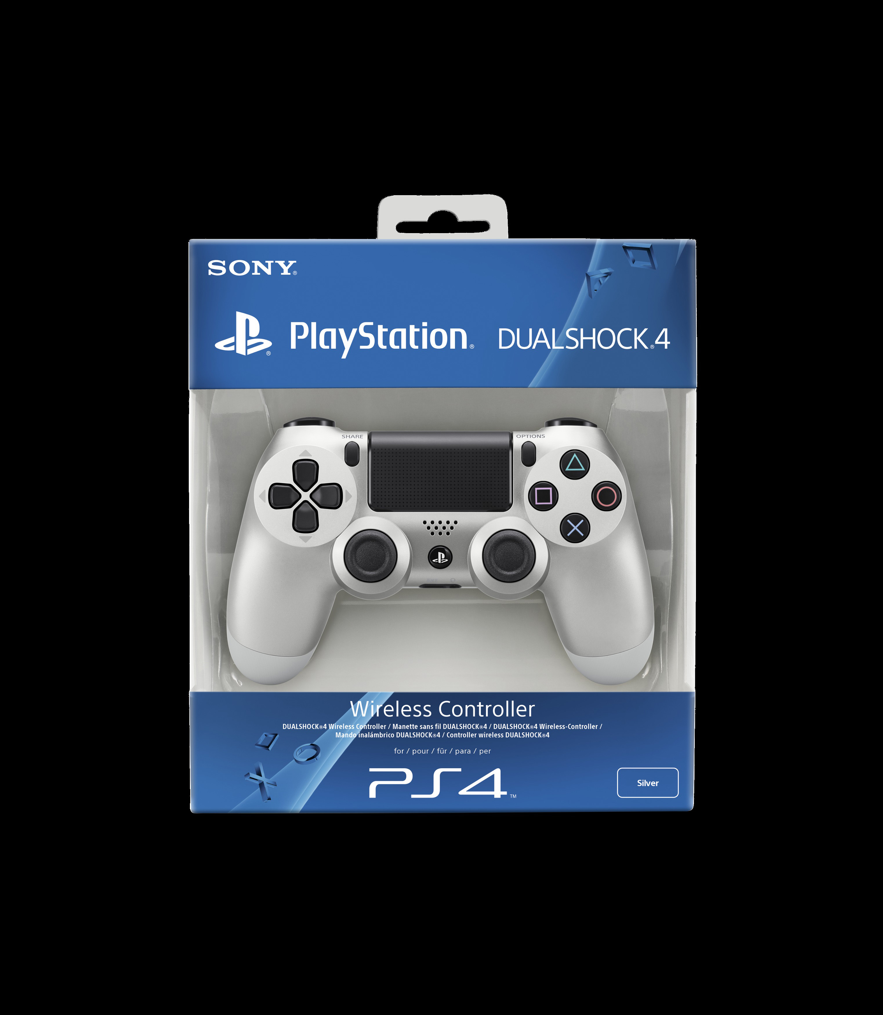 SONY PS4 Wireless DUALSHOCK®4 Controller Silber für PlayStation 4